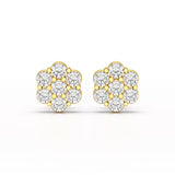 0.97 CT Round Cut Lab Diamond Stud Earring