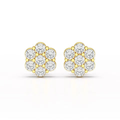 0.97 CT Round Cut Lab Diamond Stud Earring Jama Jewels