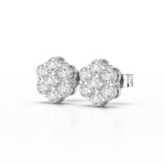 0.97 CT Round Cut Lab Diamond Stud Earring Jama Jewels