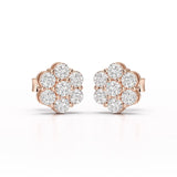 0.97 CT Round Cut Lab Diamond Stud Earring