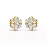 0.97 CT Round Cut Lab Diamond Stud Earring