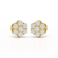 0.97 CT Round Cut Lab Diamond Stud Earring Jama Jewels