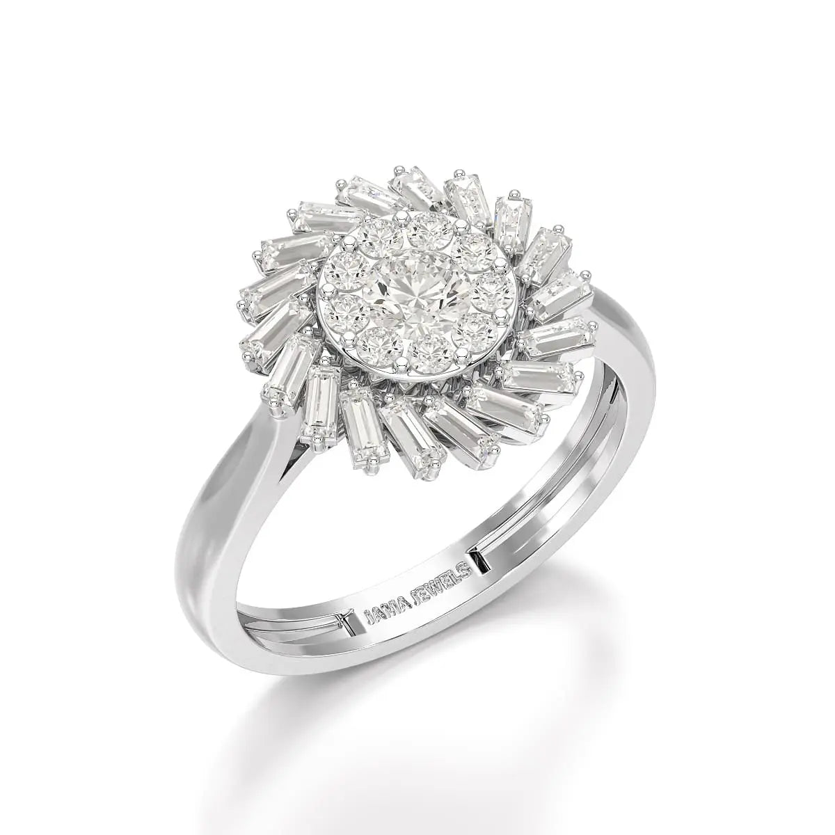 0.97 CT Taper Lab Diamond Ring Jama Jewels
