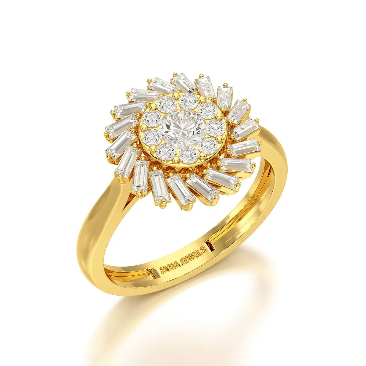 0.97 CT Taper Lab Diamond Ring Jama Jewels