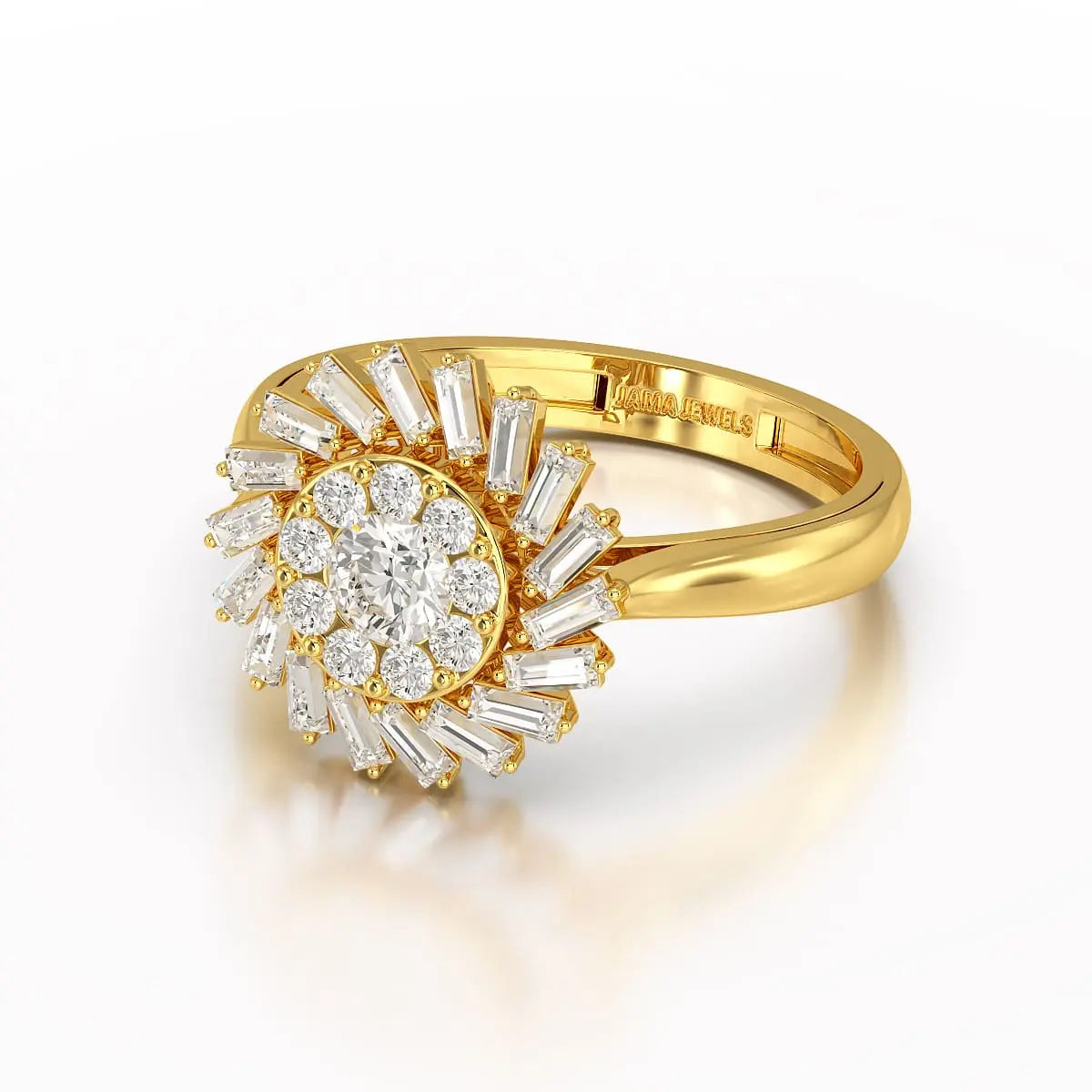 0.97 CT Taper Lab Diamond Ring Jama Jewels