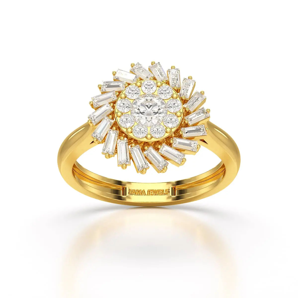 0.97 CT Taper Lab Diamond Ring Jama Jewels