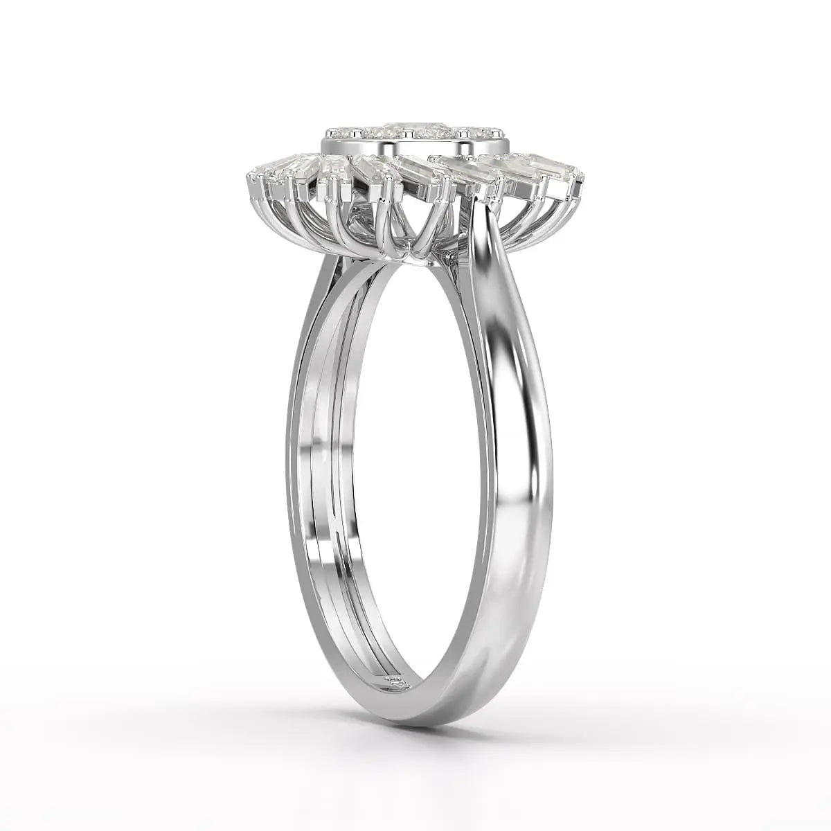 0.97 CT Taper Lab Diamond Ring Jama Jewels