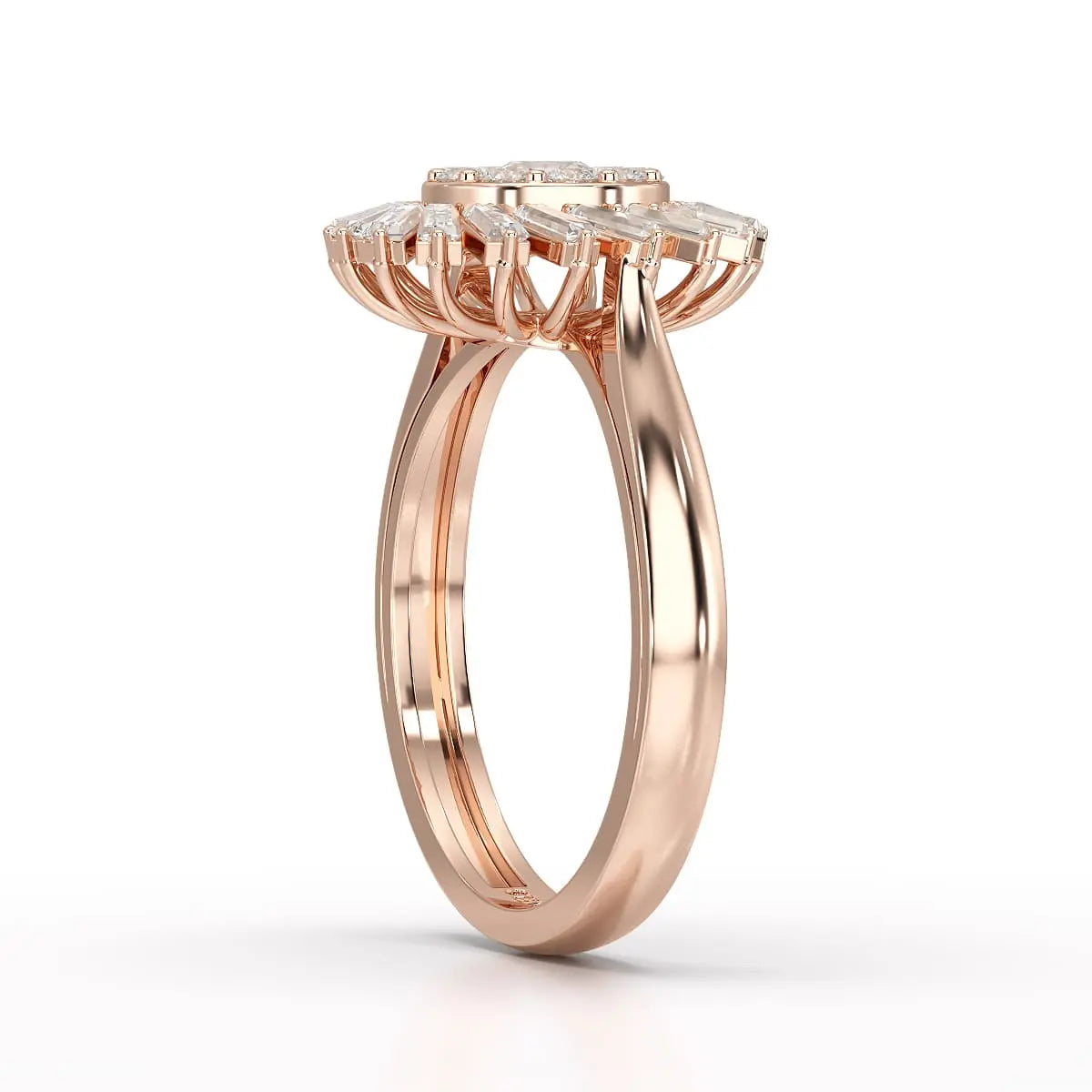 0.97 CT Taper Lab Diamond Ring Jama Jewels