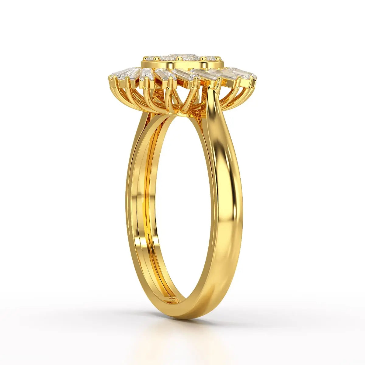 0.97 CT Taper Lab Diamond Ring Jama Jewels