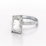 4.36 CT Radiant Lab Diamonds Engagement Ring - Jama Jewels
