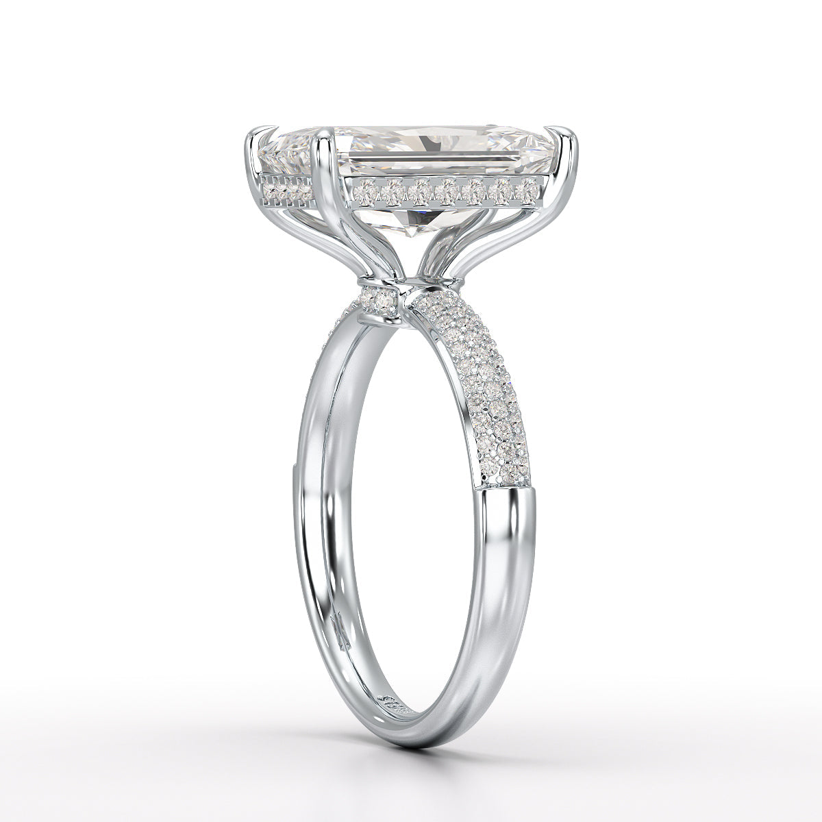 4.36 CT Radiant Lab Diamonds Engagement Ring - Jama Jewels