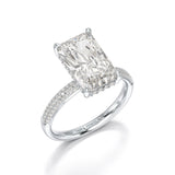 4.36 CT Radiant Lab Diamonds Engagement Ring - Jama Jewels