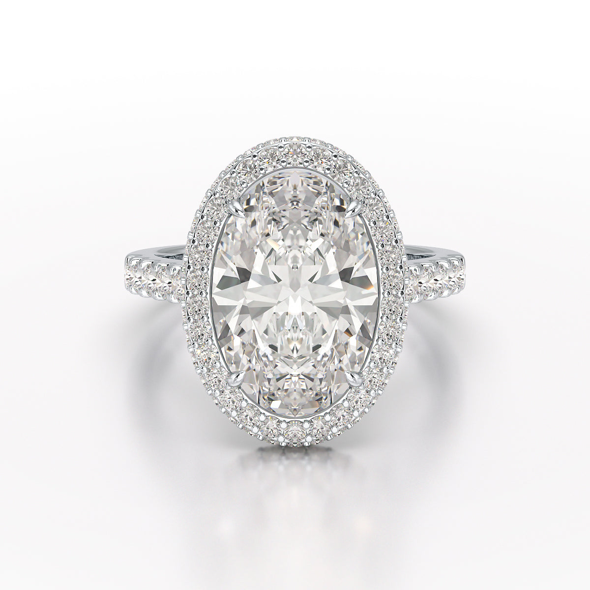 6.1 CT Oval Cut Lab Diamond Wedding Ring - Jama Jewels