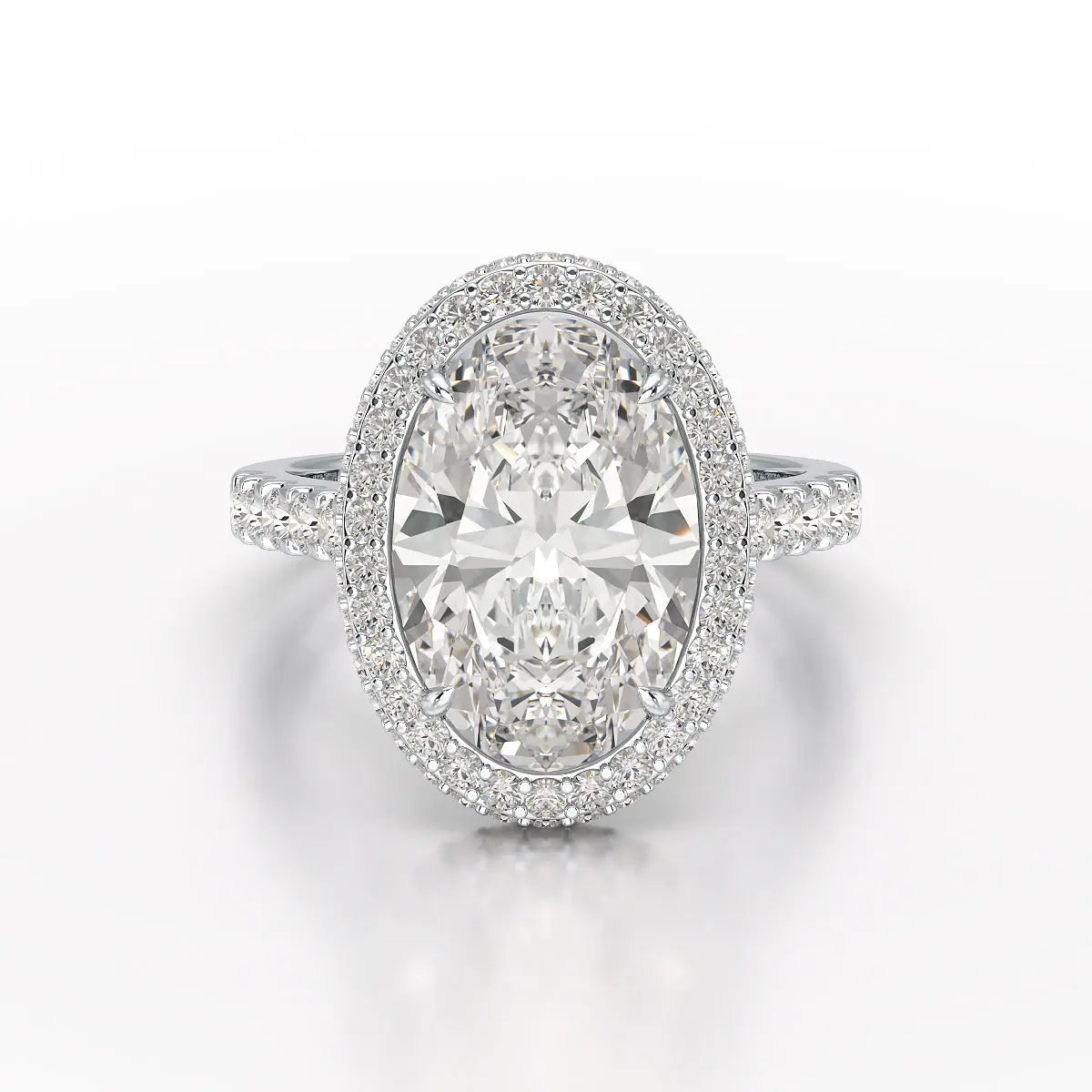 6.1 CT Oval Cut Lab Diamond Wedding Ring - Jama Jewels