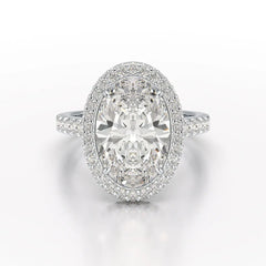 6.1 CT Oval Cut Lab Diamond Wedding Ring - Jama Jewels