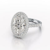 6.1 CT Oval Cut Lab Diamond Wedding Ring - Jama Jewels
