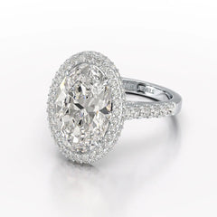 6.1 CT Oval Cut Lab Diamond Wedding Ring - Jama Jewels