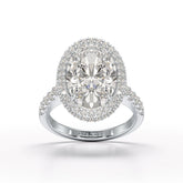 6.1 CT Oval Cut Lab Diamond Wedding Ring - Jama Jewels