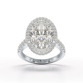 6.1 CT Oval Cut Lab Diamond Wedding Ring - Jama Jewels
