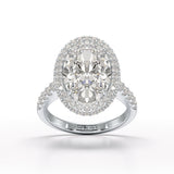 6.1 CT Oval Cut Lab Diamond Wedding Ring - Jama Jewels
