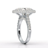 6.1 CT Oval Cut Lab Diamond Wedding Ring - Jama Jewels