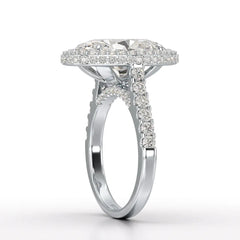 6.1 CT Oval Cut Lab Diamond Wedding Ring - Jama Jewels