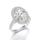 6.1 CT Oval Cut Lab Diamond Wedding Ring - Jama Jewels