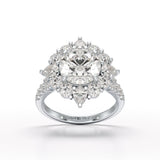 4.95 Carat Round Pear Lab Diamond Ring - Jama Jewels