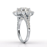 4.95 Carat Round Pear Lab Diamond Ring - Jama Jewels