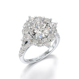 4.95 Carat Round Pear Lab Diamond Ring - Jama Jewels