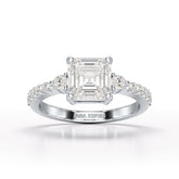 Asscher Cut 2.33 CT Lab Diamond Engagement Ring - Jama Jewels
