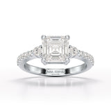 Asscher Cut 2.33 CT Lab Diamond Engagement Ring - Jama Jewels