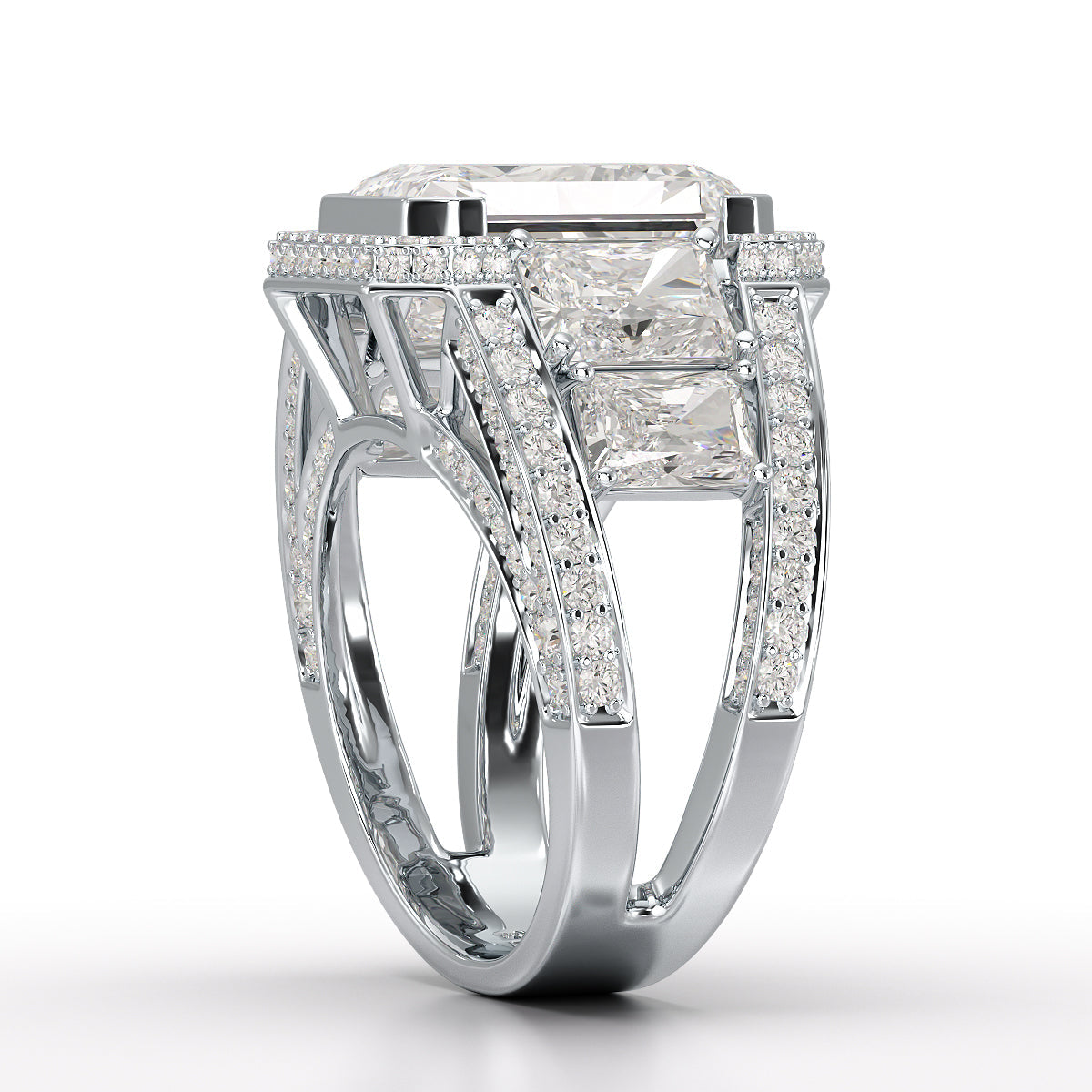 Radiant 9.68 Carat Lab Grown Diamond Wedding Ring - Jama Jewels