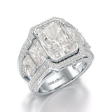 Radiant 9.68 Carat Lab Grown Diamond Wedding Ring - Jama Jewels