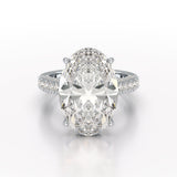 12.06 Carat Oval Cut Lab Diamond Engagement Ring - Jama Jewels