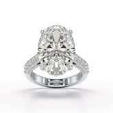 12.06 Carat Oval Cut Lab Diamond Engagement Ring - Jama Jewels