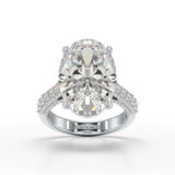 12.06 Carat Oval Cut Lab Diamond Engagement Ring - Jama Jewels