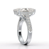 12.06 Carat Oval Cut Lab Diamond Engagement Ring - Jama Jewels