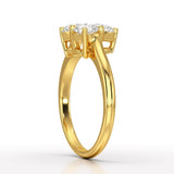 3 Stone Triangle Cut 1.03 CT Lab Diamond Engagement Ring - Jama Jewels