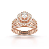 1.06 CT Halo Cluster Lab Diamond Ring