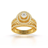 1.06 CT Halo Cluster Lab Diamond Ring