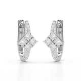 1.07 CT Princess Cut Lab Diamond Hoop Earrings