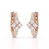 1.07 CT Princess Cut Lab Diamond Hoop Earrings