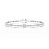 Lab Diamond Simple Round Cut 1.07 CT Bracelet