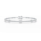 Lab Diamond Simple Round Cut 1.07 CT Bracelet