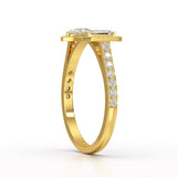 1.08 CT Pear and Emerald Lab Diamond Ring