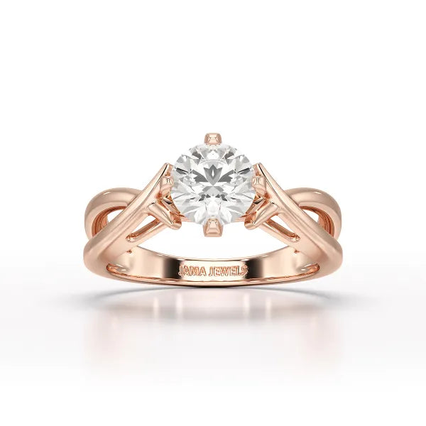 1 CT Solitaire Lab Diamond Engagement Ring - Jama Jewels