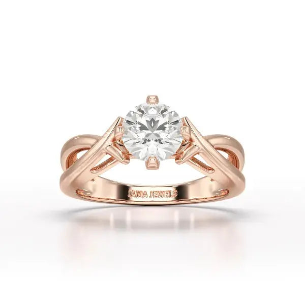1 CT Solitaire Lab Diamond Engagement Ring - Jama Jewels