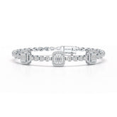 1.13 CT Baguette Cut Lab Diamond Bracelet