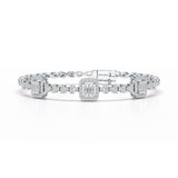 1.13 CT Baguette Cut Lab Diamond Bracelet